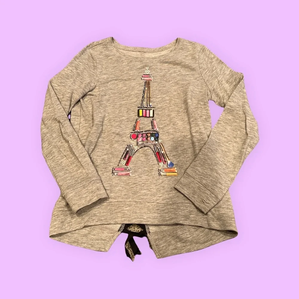 Justice Eiffel Tower Sweatshirt Size 12